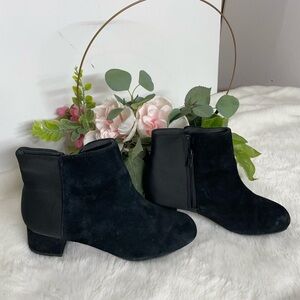 Clarks Black Suede Ankle Booties